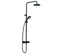 Kludi DIVE S 3S système de douche double thermostatique 6807939-00 avec douchette à main, noir mat