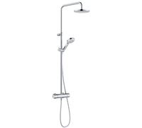 Kludi Dive - Set de douche avec thermostat, diamètre 20 cm, 3 jets, chrome 6807905-00