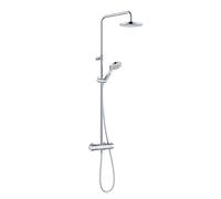Kludi Dive - Set de douche avec thermostat, diamètre 20 cm, 3 jets, chrome 6907905-00