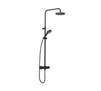 Kludi Dive - Set de douche avec thermostat, diamètre 20 mm, 3 jets, noir mat 6807939-00