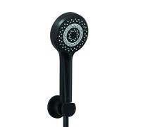 Kludi Dive - Set pomme de douche, support et flexible, 3 jets, noir mat 6895039-00