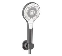 Kludi Dive - Set de pomme de douche, barre et flexible, 3 jets, Gunmetal brossé 69950N2-00