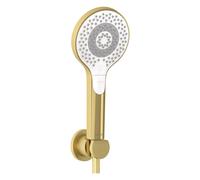 Kludi Dive - Set de pommeau de douche, support et flexible, 3 jets, or brossé 69950N0-00