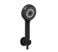 Kludi Dive - Set pomme de douche, support et flexible, 3 jets, noir mat 6895039-00