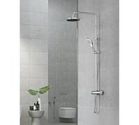 Kludi DIVEx3S système de douche thermostatique double 6907905-00 avec douchette à main, chromé