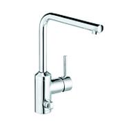 Kludi L-INE mitigeur évier 428160577 chromé, bec orientable, avec raccordement