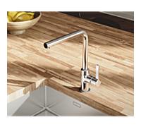 Kludi L-Ine S robinet de cuisine 408030575 chromé , bec orientable
