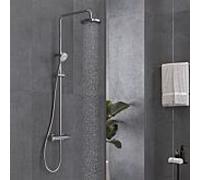 Kludi Logo système de douche double thermostatique 6809505-00 chromé , avec tête et douchette