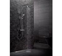 Kludi Logo Système de douche thermostatique double 6809205-00 chromé, avec douche de tête et douchette