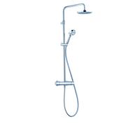 KLUDI LOGO Thermostat Dual Shower System, montage mural, Hotstop, chrome, 6809205-00