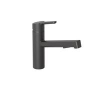 KLUDI M3 Robinet de cuisine noir extensible avec douchette, orientable à 360°, robinet de cuisine avec 2 types de jet, mitigeur cuisine avec hauteur de bec de 17 cm