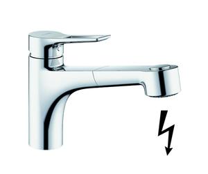 Kludi Mix - Mitigeur d'évier avec douchette extractible, chrome 329420562