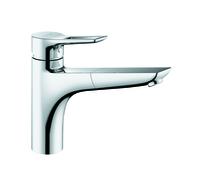 KLUDI MIX Mitigeur monocommandé pour évier, levier à étrier, bec extractible, chrome, 329430562