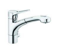 KLUDI MX Mitigeur d'évier multi-usages, levier à étrier, avec douchette à vaisselle, s-pointer, chrome, 399450562
