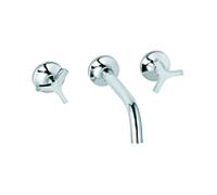 Kludi Nova Fonte chromé 201440539 match0, pour mitigeur lavabo trois trous, saillie 180 mm