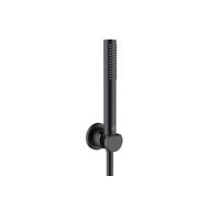 Kludi Nova Fonte - Colonne de douche avec pommeau de douche, support et flexible, noir mat 2085039-15
