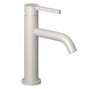 Kludi Nova Fonte - Mélangeur lavabo avec bec poussoir, EcoPlus, gris clair mat 20289O215