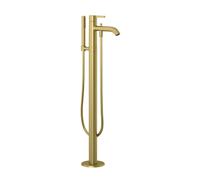 Kludi Nova Fonte - Mitigeur de baignoire pour montage au sol, avec accessoires, or brossé 38590N015