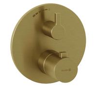 Kludi Nova Fonte - Mitigeur de douche thermostatique encastré, doré brossé 20885N015