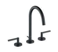 Kludi Nova Fonte - Mitigeur de lavabo avec Push-Open et bec pivotant, l'installation à 3 trous, noir mat 201433915