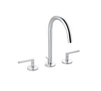 Kludi Nova Fonte - Mitigeur de lavabo avec vidage et bec orientable, installation trois trous, chrome 201430515