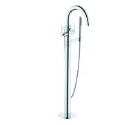 KLUDI NOVA FONTE PURISTIC Mitigeur de bain et de douche, montage sur pied pour baignoire en pose libre, 205900515, Couleur: chrome