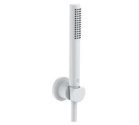 Kludi Nova Fonte - Set pommeau de douche, support et flexible, blanc mat 2085053-15