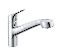 KLUDI OBJEKTA Mitigeur monocommandé pour évier, levier fermé, avec douchette, s-pointer, Eco, chrome, 325810575