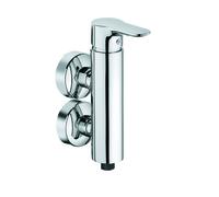 KLUDI OBJEKTA Mitigeur monocommandé pour douche, robinetterie monobloc verticale, montage mural, chrome, 366510575