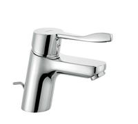 KLUDI PURE&EASY Mitigeur monocommandé pour lavabo, hauteur d'écoulement 70mm, levier de bras public 120mm, chrome, 372840565