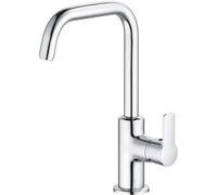 KLUDI PURE&EASY Mitigeur monocommandé pour lavabo, hauteur de bec 205mm, orientable, avec garniture d'écoulement, chrome, 370230565
