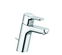 KLUDI PURE&EASY Mitigeur monocommandé pour lavabo, hauteur de bec 100mm, garniture d'écoulement en plastique, 3.8 l/min, chrome, 371900565WR5