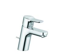 KLUDI PURE&EASY Mitigeur monocommandé pour lavabo, hauteur de bec 70mm, garniture d'écoulement en métal, 3.8 l/min, chrome, 373820565WR5