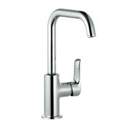 Kludi Pure&Solid - Robinet de lavabo avec vidage et bec orientable, chrome 340250575