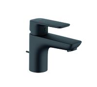 KLUDI PURE&STYLE Mitigeur de lavabo, hauteur de bec 75mm, avec garniture d'écoulement en métal, EcoPlus, 403883975, Couleur: noir mat