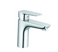 KLUDI PURE&STYLE Mitigeur monocommandé pour lavabo, hauteur de bec 100mm, sans garniture d'écoulement, 402920575, Couleur: chrome