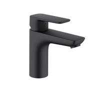 KLUDI PURE&STYLE Mitigeur monocommandé pour lavabo, hauteur de bec 100mm, sans garniture d'écoulement, EcoPlus, 401983975, Couleur: noir mat
