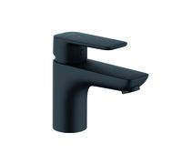 KLUDI PURE&STYLE Mitigeur monocommandé pour lavabo, hauteur de bec 75mm, sans garniture d'écoulement, EcoPlus, 403893975, Couleur: noir mat
