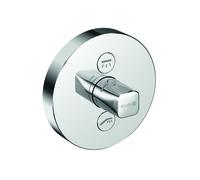 KLUDI PUSH robinetterie encastrée, bouton-poussoir pour la commande, poignée tournante, chrome, 387120538