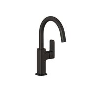 Kludi Renon - Mitigeur de lavabo avec bec pivotant, bonde Push-Open, Gunmetal brossé 42027N275