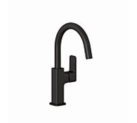 Kludi Renon - Mitigeur de lavabo avec bec pivotant, bonde Push-Open, Gunmetal brossé 42027N275