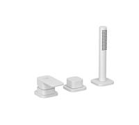 Kludi Renon - Mitigeur pour bord de baignoire, installation à 3 trous, blanc mat 424475375