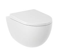 Kludi Resa D - WC suspendu avec abattant SoftClose, Rimless, Spiralflush, blanc brillant 24WCSET43