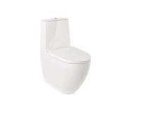 Kludi Resa D - Cuvette WC combinée, évacuation par le bas, Rimless, SpiralFlush, blanc brillant 24WCB0643