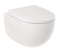 Kludi Resa D - WC suspendu avec abattant SoftClose, Rimless, Spiralflush, blanc brillant 24WCSET43