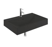 Kludi Resa lavabo avec bouchon 81x50 cm rectangulaire de meuble-à poser noir mat 59WW8139