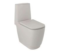 Kludi Resa S - Cuvette WC combiné, évacuation par le bas, Rimless, Spiralflush, gris sable mat 27WCB02O2