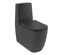 Kludi Resa S - Cuvette WC combiné, évacuation vario, Rimless, Spiralflush, noir mat 27WCB0139