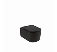 Kludi Resa S cuvette wc avec abattant à descente lente suspendue oui oui noir mat 27WCSET39