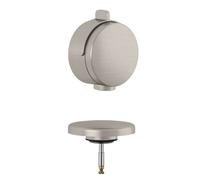 Kludi Rotexa - Set de finition pour vidange de baignoire et set de trop-plein avec remplissage, nickel brossé 71826N5-00